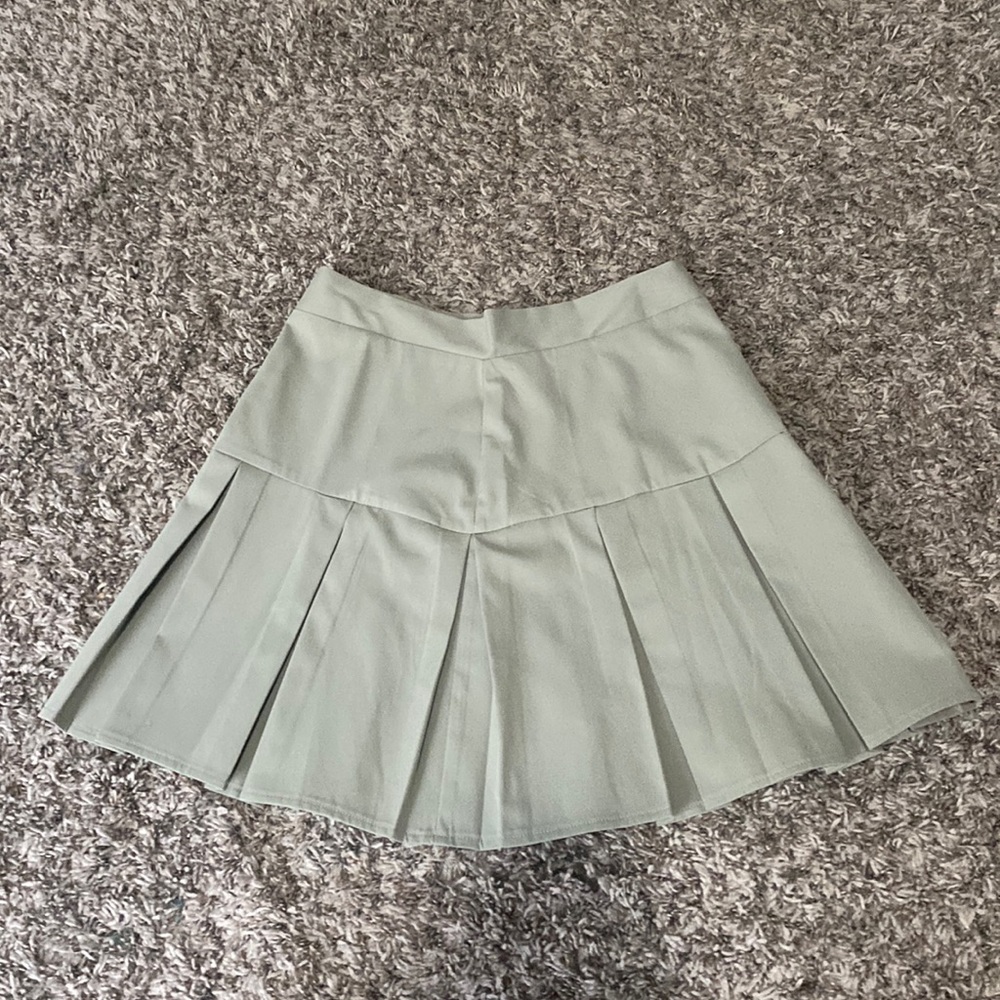 green shein tennis skirt